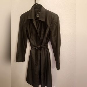 I.N.C. black silk trench coat